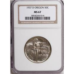 1937-D 50C Oregon MS67 NGC