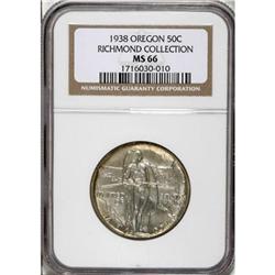 1938 50C Oregon MS66 NGC