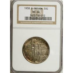1938-D 50C Oregon MS66 NGC
