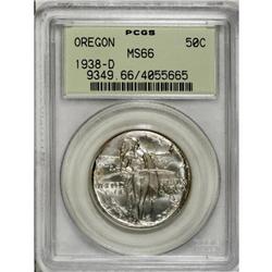 1938-D 50C Oregon MS66 PCGS