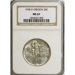 1938-D 50C Oregon MS67 NGC