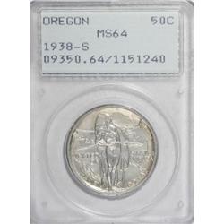 1938-S 50C Oregon MS64 PCGS