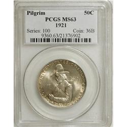 1921 50C Pilgrim MS63 PCGS