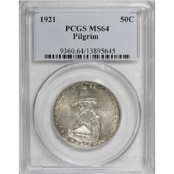 1921 50C Pilgrim MS64 PCGS