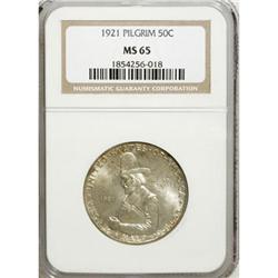 1921 50C Pilgrim MS65 NGC