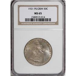 1921 50C Pilgrim MS65 NGC