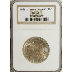1936-D 50C Rhode Island MS66 NGC