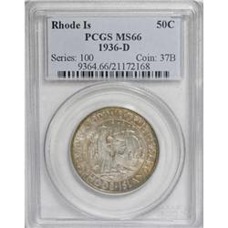 1936-D 50C Rhode Island MS66 PCGS
