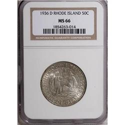 1936-D 50C Rhode Island MS66 NGC