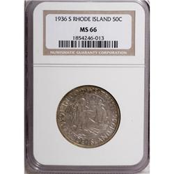 1936-S 50C Rhode Island MS66 NGC