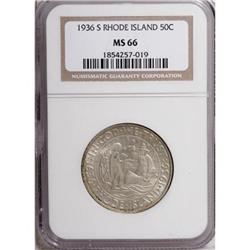 1936-S 50C Rhode Island MS66 NGC