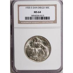 1935-S 50C San Diego MS64 NGC