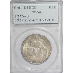 1936-D 50C San Diego MS64 PCGS