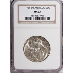 1936-D 50C San Diego MS66 NGC