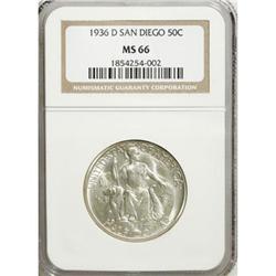 1936-D 50C San Diego MS66 NGC