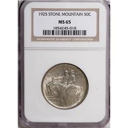1925 50C Stone Mountain MS65 NGC