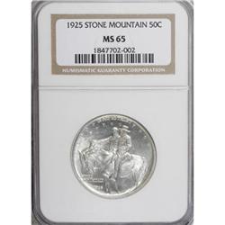 1925 50C Stone Mountain MS65 NGC
