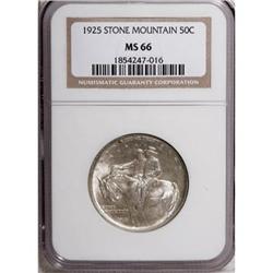 1925 50C Stone Mountain MS66 NGC