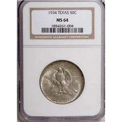 1934 50C Texas MS64 NGC