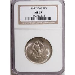 1934 50C Texas MS65 NGC