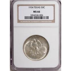 1934 50C Texas MS66 NGC