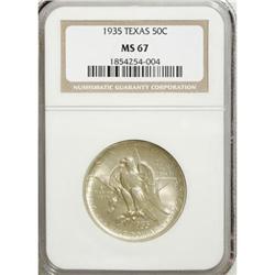 1935 50C Texas MS67 NGC