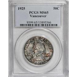 1925 50C Vancouver MS65 PCGS
