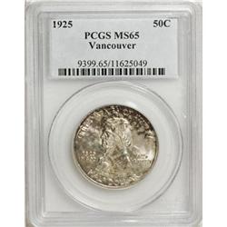 1925 50C Vancouver MS65 PCGS
