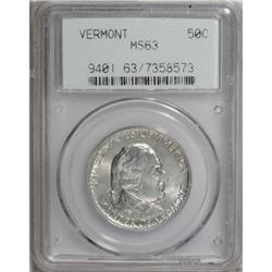 1927 50C Vermont MS63 PCGS