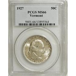 1927 50C Vermont MS66 PCGS