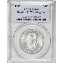 1947 50C Booker T. Washington MS66 PCGS