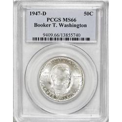 1947-D 50C Booker T. Washington MS66 PCGS