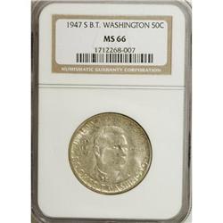 1947-S 50C Booker T. Washington MS66 NGC