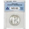 Image 1 : 1947-S 50C Booker T. Washington MS66 ANACS