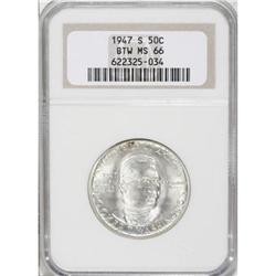 1947-S 50C Booker T. Washington MS66 NGC