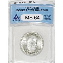 1947 SET Booker T. Washington PDS Set MS64 ANACS