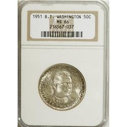 1951 50C Booker T. Washington MS66 NGC
