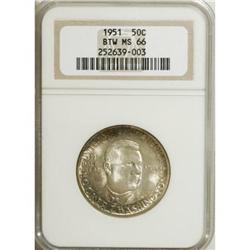1951 50C Booker T. Washington MS66 NGC