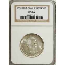 1951-D 50C Booker T. Washington MS66 NGC