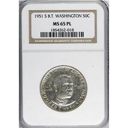 1951-S 50C Booker T. Washington Prooflike MS65 NGC