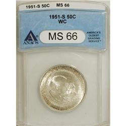 1951-S 50C Washington-Carver MS66 ANACS