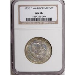 1952-D 50C Washington-Carver MS66 NGC