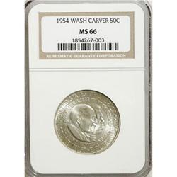 1954 50C Washington-Carver MS66 NGC