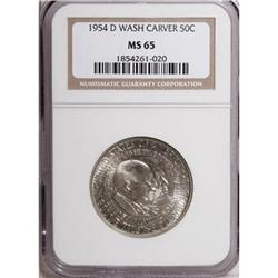 1954-D 50C Washington-Carver MS65 NGC