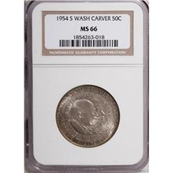 1954-S 50C Washington-Carver MS66 NGC