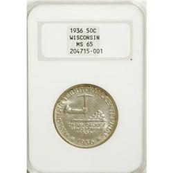 1936 50C Wisconsin MS65 NGC