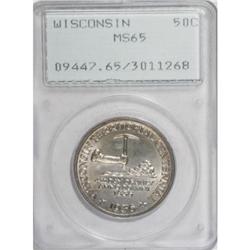 1936 50C Wisconsin MS65 PCGS