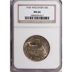 1936 50C Wisconsin MS66 NGC