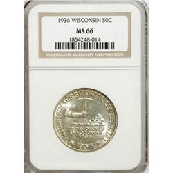 1936 50C Wisconsin MS66 NGC