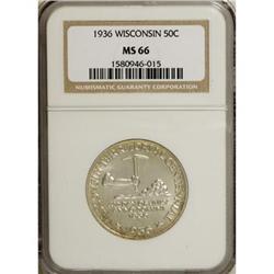 1936 50C Wisconsin MS66 NGC